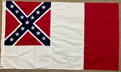 Cotton Sewn Third National Confederate Flag - CTN  3rd. Size