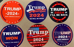 Decal 02  Trump 4" Round Sticker Assortment 