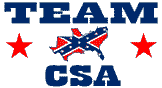 HBS 138 	"TEAM CSA" W/ OUTLINE OF SOUTHERN STATES  