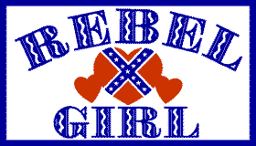 HBS 189 	REBEL GIRL" w/ Confederate Heart  