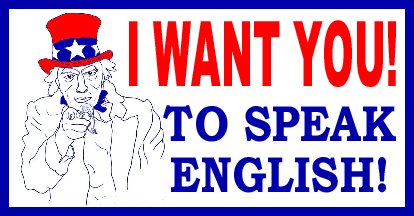 HBS 236  " I WANT YOU! TO SPEAK ENGLISH" 