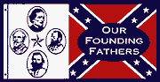 HBS 169 	"OUR FOUNDING FATHERS" ON FLAG w/ JEFFERSON , LEE, JACKSON & STUART  