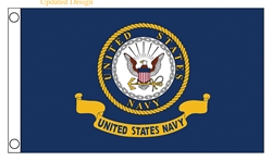 US Navy 3x5 Poly Flag  Licensed New Updated Design 