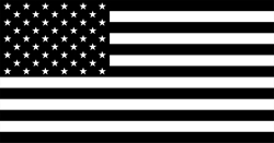 Black & White US Flag 