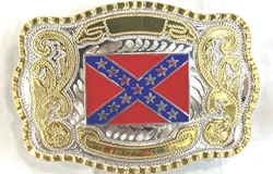 BB514 Hugh Western Buckle with BF in Center 