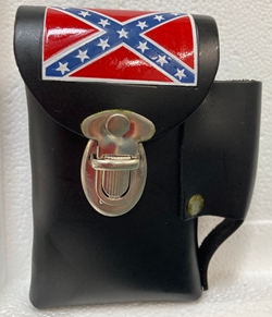Leather Case With Battle Flag (Smokers) 
