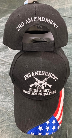 2nd Amendment,God, Guns Guts, Black Cap 