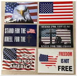  Decal 03  4" x 6" Americana Sticker Assortment 