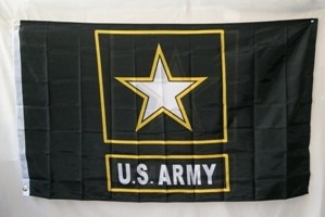 US ARMY  STAR FLAG -  BLACK 