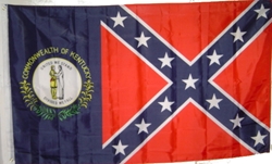F263  Kentucky/Battle Flag Combo Flag 