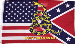US/Rebel/Dont Tread on Me Blended 3x5 Poly Flag 