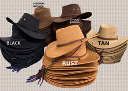 Felt Feel Cowboy Hats Black.  Nice shape, for Youth or smaller adults  Light Weight, and Nice Colors!   