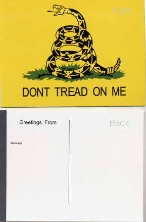 Post cards Gadsden Flag+ Dont Tread On Me DZ 