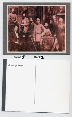 Post cards Gen. Lee & Southern Generals 