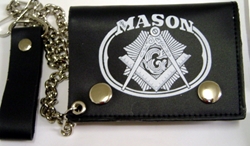Trifold Wallet w/ Chain #2  Leather MASON 