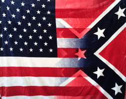 Nice  USA / Rebel Blended Flags Mink Blankets 