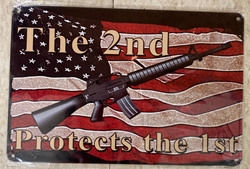 METAL SIGN #112 2nd Protects 1st 