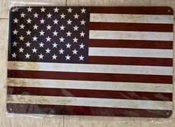 METAL SIGN #114 US Distressed Flag 