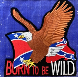 P705 Large Patch Born to be Wild Approx.  11x12 inches Flying Eagle 