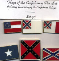 6 Pin Confederate Hat Pin Set with brief history.  Sold by piece 