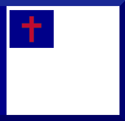 S233  3" x 3"  Christian Flag 