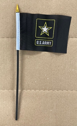 4" x 6" stick flags ARMY STAR DZ 