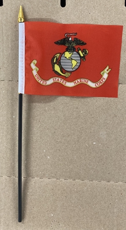 4" x 6" stick flags USMC DZ 