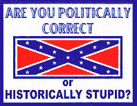 S207  "ARE YOU POLITICALLY CORRECT OR HISTORICALLY STUPID?" w/BATTLE FLAG 