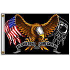 All Gave Some Some Gave All Eagle with US and Pow Flag Wings 