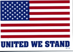 US FLAG MAGNET with "UNITED WE STAND" 