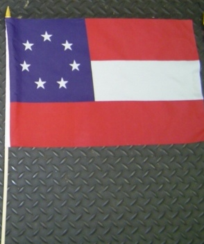 12" x 18" Stick Flag First National  7 Star on 30" Staff DZ 