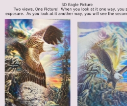 3D Picture 11"x 13" - Pic 3D3d Guns pics