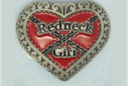 BB128 Heart Shaped Redneck Girl Buckle 
