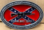 BB408   $4.75 ea  Come & Take It Buckle 