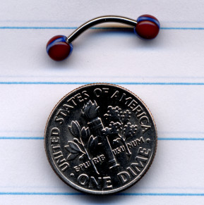BJ#44   $ 4.80/dz  Battle Flag Eyebrow curved 12mm 