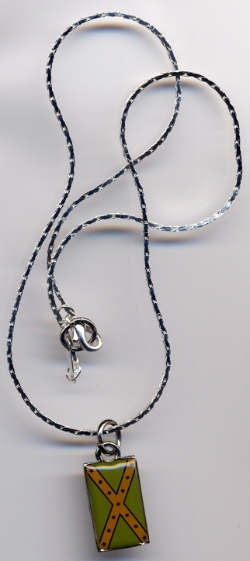 Camo  Battle Flag   Pendant     Necklace 