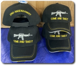 Come And Take It 2nd Amend. Black Caps With Weapon 