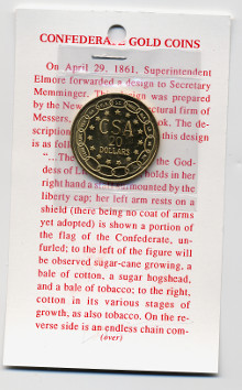 Confederate $20 Gold Coin **Made IN THE CSA 