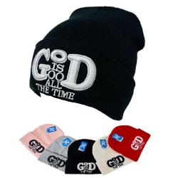 God Is Good Knitted Cap Asst Dz Only 