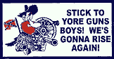 HBS 168 	"STICK TO YORE GUNS BOYS! WE’S GONNA RISE AGAIN! w/ HILLBILLY SOLDIER PICTURED WITH BATTLEFLAG, GUNS & CANNON  