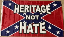 “HERITAGE NOT HATE”  ON BATTLE FLAG 