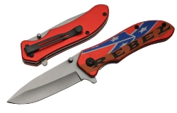 Knife 119 Glossy BF with REBEL on the bottom and Belt Clip 