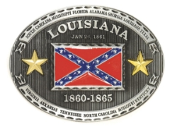 Louisiana Battle Flag Belt Buckle 