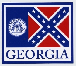 S123 REAL OLD GEORGIA STATE FLAG 