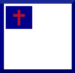S233  3" x 3"  Christian Flag