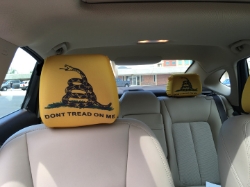 SpandexSpandex, Gadsden (Dont Tread On Me)  Stretchy Auto Head Rest Covers & Protectors 
