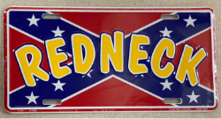 Tag 12 "REDNECK" IN YELLOW ON BATTLE FLAG 