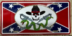Tag 41 Skull w/ Crossed swords & Snake on Battle flag 