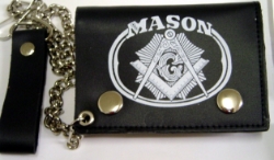 Trifold Wallet w/ Chain #2  Leather MASON 