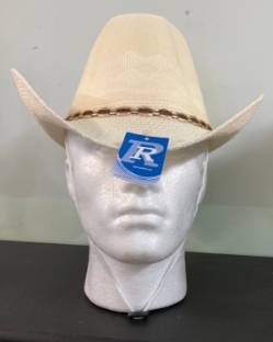 Woven polyester light weight cowboy hat with affixed hat band - CBH 16  